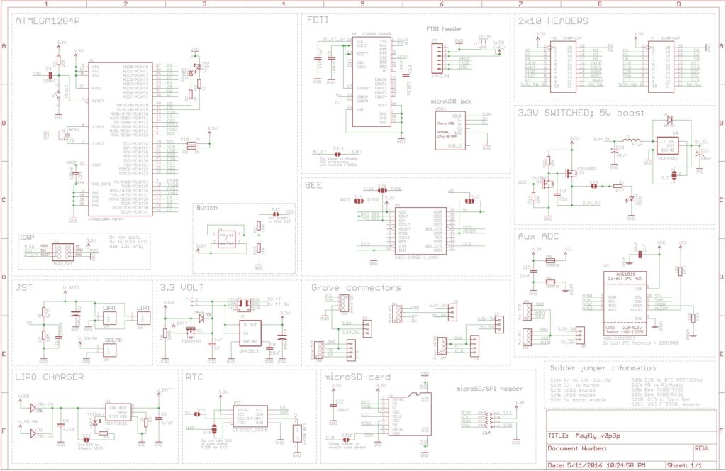 EnviroDIY Mayfly Data Logger schematic