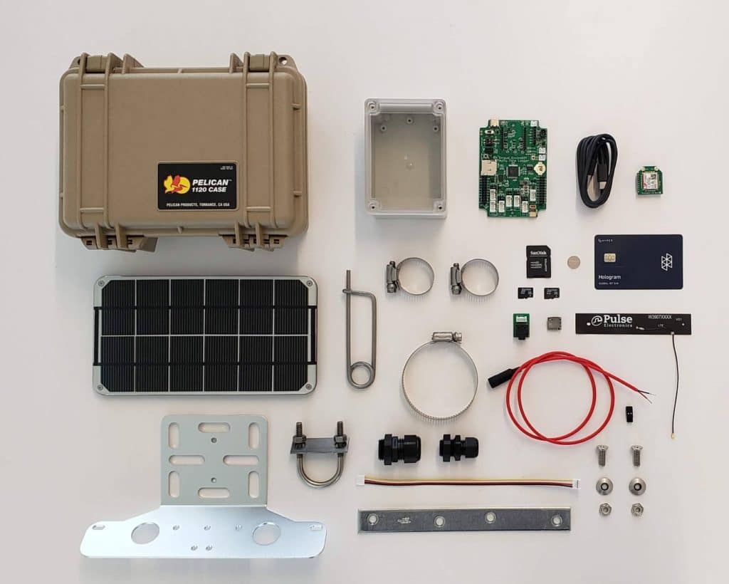 Contents of an EnviroDIY Monitoring Station Kit