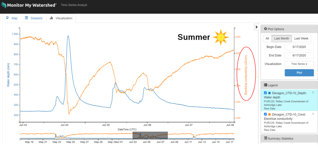 Summer conductivity pattern